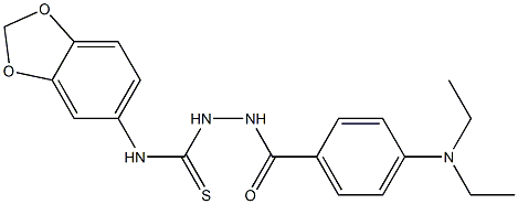 1-(1,3-benzodioxol-5-yl)-3-[[4-(diethylamino)benzoyl]amino]thiourea Struktur