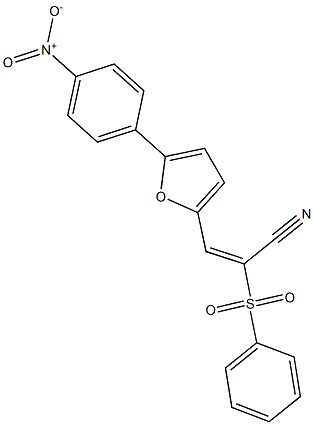 (E)-2-(benzenesulfonyl)-3-[5-(4-nitrophenyl)furan-2-yl]prop-2-enenitrile Structure