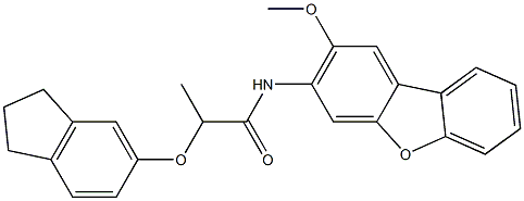 2-(2,3-dihydro-1H-inden-5-yloxy)-N-(2-methoxydibenzofuran-3-yl)propanamide