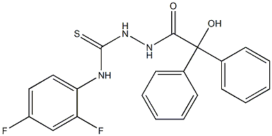 1-(2,4-difluorophenyl)-3-[(2-hydroxy-2,2-diphenylacetyl)amino]thiourea Struktur