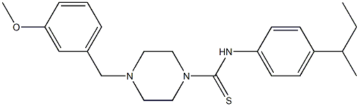 N-(4-butan-2-ylphenyl)-4-[(3-methoxyphenyl)methyl]piperazine-1-carbothioamide Struktur