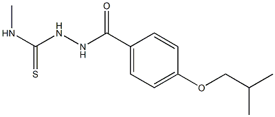 1-methyl-3-[[4-(2-methylpropoxy)benzoyl]amino]thiourea Struktur