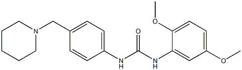 1-(2,5-dimethoxyphenyl)-3-[4-(piperidin-1-ylmethyl)phenyl]urea Struktur