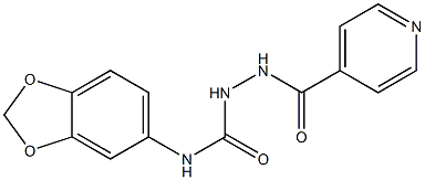 1-(1,3-benzodioxol-5-yl)-3-(pyridine-4-carbonylamino)urea Struktur