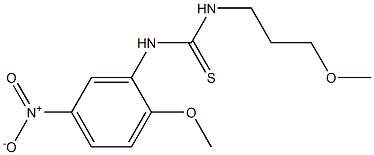 1-(2-methoxy-5-nitrophenyl)-3-(3-methoxypropyl)thiourea Struktur