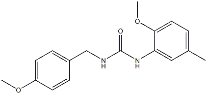 1-(2-methoxy-5-methylphenyl)-3-[(4-methoxyphenyl)methyl]urea Struktur