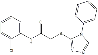 N-(2-chlorophenyl)-2-[(4-phenyl-1,2,4-triazol-3-yl)sulfanyl]acetamide Struktur