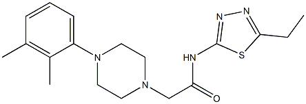 2-[4-(2,3-dimethylphenyl)piperazin-1-yl]-N-(5-ethyl-1,3,4-thiadiazol-2-yl)acetamide Struktur