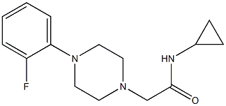 N-cyclopropyl-2-[4-(2-fluorophenyl)piperazin-1-yl]acetamide Struktur