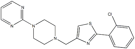 2-(2-chlorophenyl)-4-[(4-pyrimidin-2-ylpiperazin-1-yl)methyl]-1,3-thiazole Struktur