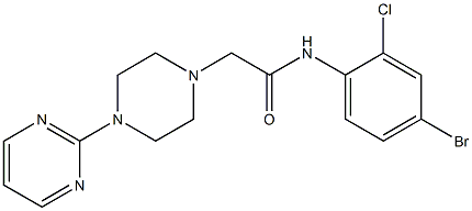 N-(4-bromo-2-chlorophenyl)-2-(4-pyrimidin-2-ylpiperazin-1-yl)acetamide