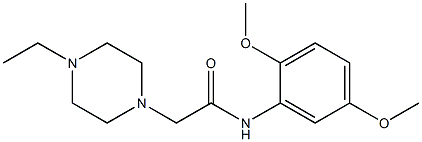 N-(2,5-dimethoxyphenyl)-2-(4-ethylpiperazin-1-yl)acetamide Struktur