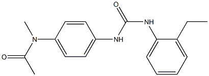 N-[4-[(2-ethylphenyl)carbamoylamino]phenyl]-N-methylacetamide Struktur