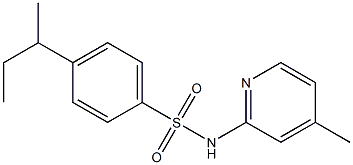 4-butan-2-yl-N-(4-methylpyridin-2-yl)benzenesulfonamide Struktur