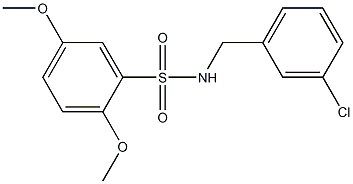 N-[(3-chlorophenyl)methyl]-2,5-dimethoxybenzenesulfonamide Struktur