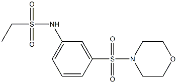 N-(3-morpholin-4-ylsulfonylphenyl)ethanesulfonamide Struktur