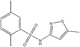 2,5-dimethyl-N-(5-methyl-1,2-oxazol-3-yl)benzenesulfonamide Struktur