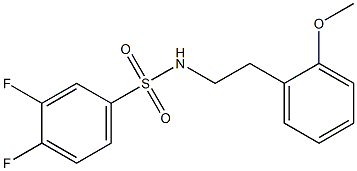 3,4-difluoro-N-[2-(2-methoxyphenyl)ethyl]benzenesulfonamide Struktur