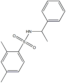 2,4-dimethyl-N-(1-phenylethyl)benzenesulfonamide Struktur