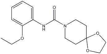 N-(2-ethoxyphenyl)-1,4-dioxa-8-azaspiro[4.5]decane-8-carboxamide Struktur