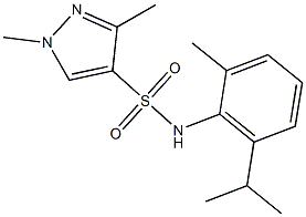 1,3-dimethyl-N-(2-methyl-6-propan-2-ylphenyl)pyrazole-4-sulfonamide Struktur