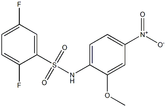 2,5-difluoro-N-(2-methoxy-4-nitrophenyl)benzenesulfonamide Struktur