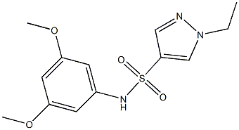 N-(3,5-dimethoxyphenyl)-1-ethylpyrazole-4-sulfonamide Struktur