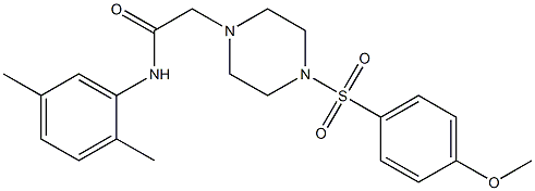 N-(2,5-dimethylphenyl)-2-[4-(4-methoxyphenyl)sulfonylpiperazin-1-yl]acetamide Struktur