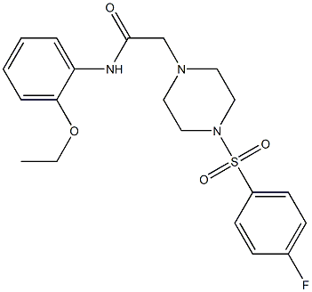 N-(2-ethoxyphenyl)-2-[4-(4-fluorophenyl)sulfonylpiperazin-1-yl]acetamide Struktur