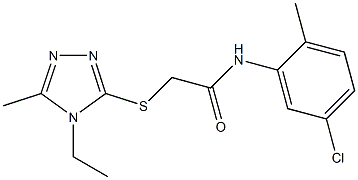 N-(5-chloro-2-methylphenyl)-2-[(4-ethyl-5-methyl-1,2,4-triazol-3-yl)sulfanyl]acetamide Struktur