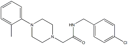 N-[(4-chlorophenyl)methyl]-2-[4-(2-methylphenyl)piperazin-1-yl]acetamide Struktur