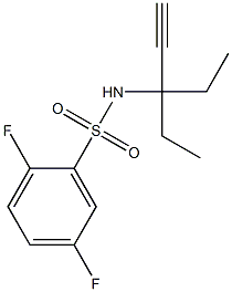 N-(3-ethylpent-1-yn-3-yl)-2,5-difluorobenzenesulfonamide Struktur