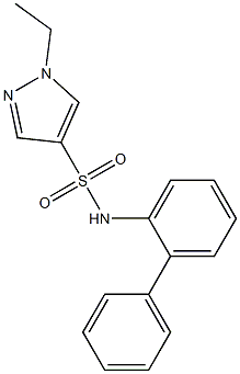 1-ethyl-N-(2-phenylphenyl)pyrazole-4-sulfonamide Struktur