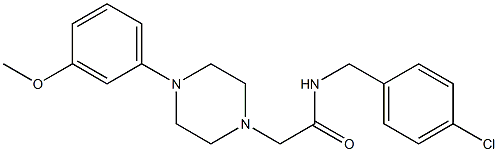 N-[(4-chlorophenyl)methyl]-2-[4-(3-methoxyphenyl)piperazin-1-yl]acetamide Struktur