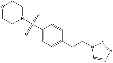 4-[4-[2-(tetrazol-1-yl)ethyl]phenyl]sulfonylmorpholine Struktur