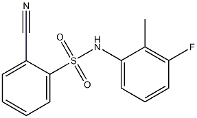 2-cyano-N-(3-fluoro-2-methylphenyl)benzenesulfonamide Struktur