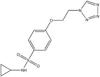 N-cyclopropyl-4-[2-(tetrazol-1-yl)ethoxy]benzenesulfonamide Struktur