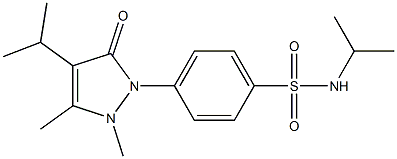 4-(2,3-dimethyl-5-oxo-4-propan-2-ylpyrazol-1-yl)-N-propan-2-ylbenzenesulfonamide Struktur