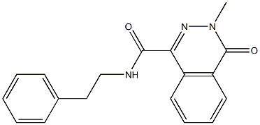 3-methyl-4-oxo-N-(2-phenylethyl)phthalazine-1-carboxamide Struktur