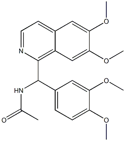 N-[(6,7-dimethoxyisoquinolin-1-yl)-(3,4-dimethoxyphenyl)methyl]acetamide Structure