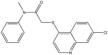 2-(7-chloroquinolin-4-yl)sulfanyl-N-methyl-N-phenylacetamide Struktur