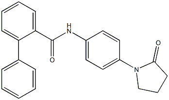 N-[4-(2-oxopyrrolidin-1-yl)phenyl]-2-phenylbenzamide Struktur