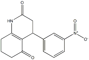 4-(3-nitrophenyl)-1,3,4,6,7,8-hexahydroquinoline-2,5-dione Struktur