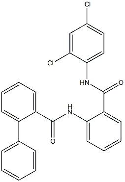 N-[2-[(2,4-dichlorophenyl)carbamoyl]phenyl]-2-phenylbenzamide Struktur