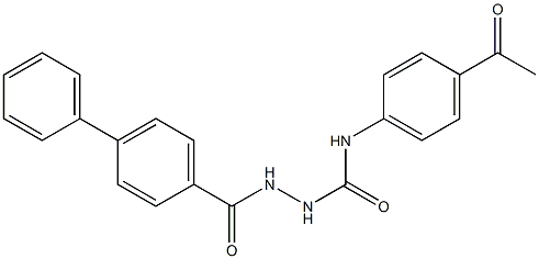 1-(4-acetylphenyl)-3-[(4-phenylbenzoyl)amino]urea Struktur