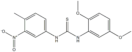 1-(2,5-dimethoxyphenyl)-3-(4-methyl-3-nitrophenyl)thiourea Struktur