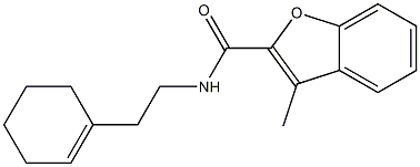 N-[2-(cyclohexen-1-yl)ethyl]-3-methyl-1-benzofuran-2-carboxamide Struktur