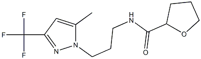 N-[3-[5-methyl-3-(trifluoromethyl)pyrazol-1-yl]propyl]oxolane-2-carboxamide Struktur