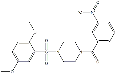 [4-(2,5-dimethoxyphenyl)sulfonylpiperazin-1-yl]-(3-nitrophenyl)methanone Struktur