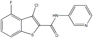 3-chloro-4-fluoro-N-pyridin-3-yl-1-benzothiophene-2-carboxamide Struktur